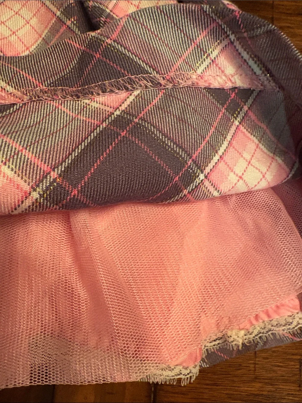 The Children's Place Pink Plaid Dress - 0-3 Months - Double Lining